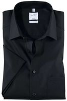 OLYMP Luxor Comfort Fit Overhemd Korte mouw zwart