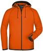 James & Nicholson JN571 Men´s Hooded Fleece - Dark-Orange/Carbon - XL