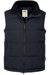 HAKRO 842 Regular Fit Gewatteerd vest inkt, Effen