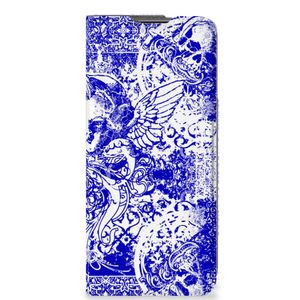 Mobiel BookCase OnePlus Nord CE 2 5G Angel Skull Blauw