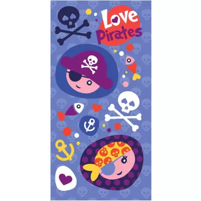 Pirate Love strandlaken 70 x 140 cm - polyester Pirate Love strandlaken 70 x 140 cm - polyester