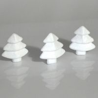 50x Beschilderbare piepschuim kerstbomen 6 cm