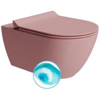 Wand Toilet Swirlflush Sapho Pura 36x55 cm Mat Roze