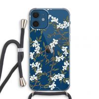 Blossoming spring: iPhone 12 mini Transparant Hoesje met koord