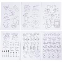 Creativ Company Wateroplosbare borduurvellen, decoratieve dessins, a5, vel 148,5x210 mm, 6 vel/ 1 doos