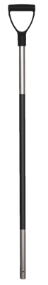 Mestvork steel aluminium 115 cm met rubberen grip Zwart handvat