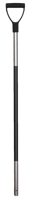 Mestvork steel aluminium 115 cm met rubberen grip Zwart handvat