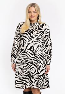 Yoek Blouse-jurk TIGRE | Zwart | Maat 58/60