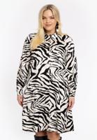 Yoek Blouse-jurk TIGRE | Zwart | Maat 50/52