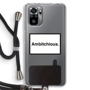 Ambitchious: Xiaomi Redmi Note 10S Transparant Hoesje met koord