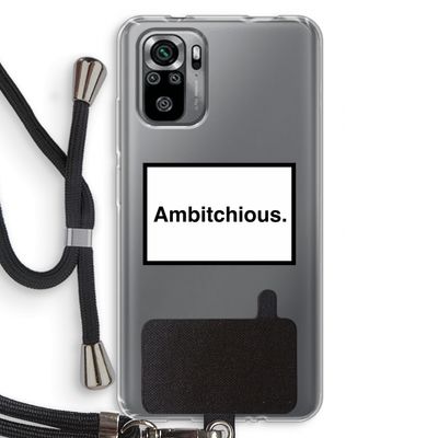 Ambitchious: Xiaomi Redmi Note 10S Transparant Hoesje met koord