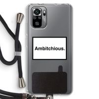 Ambitchious: Xiaomi Redmi Note 10S Transparant Hoesje met koord
