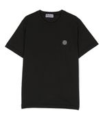 Stone Island Junior t-shirt à patch logo - Noir