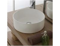 Waskom Opbouw Lorens Cilinder 40x40x15cm Wit