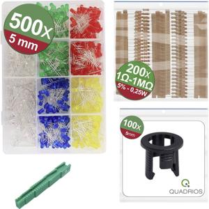 Quadrios 24O196 LED-assortiment Rood, Groen, Geel, Blauw, Wit 20 mA 3 V