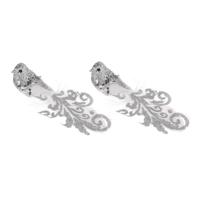 Kerstboomversiering Vogels - 4x stuks - 15 cm - Zilveren glitter - op clip