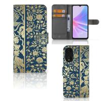 OPPO A78 5G | A58 5G Hoesje Beige Flowers | Portemonnee hoesje