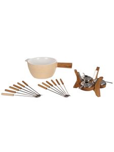 Boska Party Fondue Mr. Big - Extra Grote Fonduepan - Bruin/Wit - 6,5 L