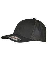 Flexfit FX6511RM Flexfit Trucker Recycled Mesh Cap - Black/Black - L/XL