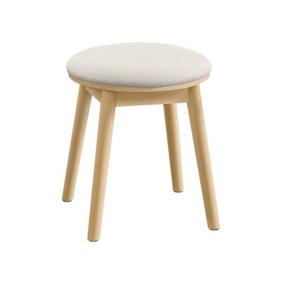 BOHOVEN Collectie -Make-up kruk met gestoffeerde zitting en houten poten