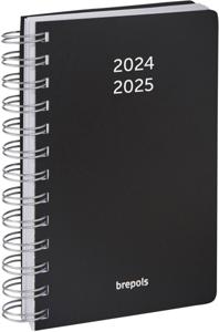 Brepols schoolagenda Wire-O, zwart, 2024-2025