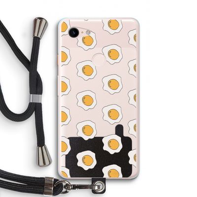 Bacon to my eggs #1: Pixel 3 XL Transparant Hoesje met koord