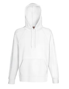 Fruit Of The Loom F430 Lightweight Hooded Sweat - White - L