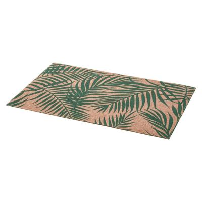 Secret de Gourmet tafel placemats Palm Tree - groen/bruin - linnen mix - 45 x 30 cm Secret de Gourmet tafel placemats Palm Tree - groen/bruin - linnen mix - 45 x 30 cm