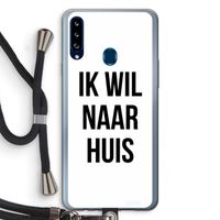 Ik wil naar huis: Samsung Galaxy A20s Transparant Hoesje met koord