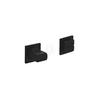 Intersteel Rozet vierkant met toilet-badkamersluiting zelfklevend minimalistisch 30x2,5mm - RVS/mat zwart