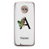 Charcoal Flora: Motorola Moto G6 Transparant Hoesje