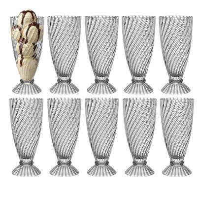 Alessandro ijscoupe Hawaii - 10x stuks - glas - kristal - 360 ml - 18 x 8 cm - ijs glazen