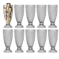 Alessandro ijscoupe Hawaii - 10x stuks - glas - kristal - 360 ml - 18 x 8 cm - ijs glazen