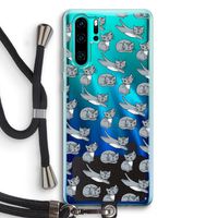 Poezen: Huawei P30 Pro Transparant Hoesje met koord