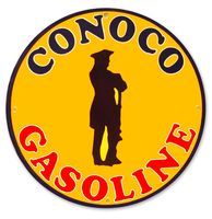 Conoco Gasoline Emaille Bord 30 cm - thumbnail