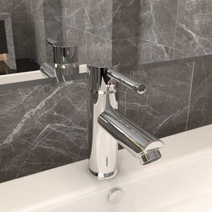 VidaXL Wastafelkraan 130x176 mm verchroomd