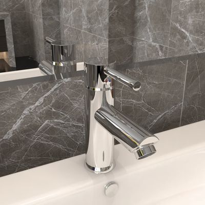VidaXL Wastafelkraan 130x176 mm verchroomd