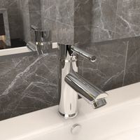 VidaXL Wastafelkraan 130x176 mm verchroomd