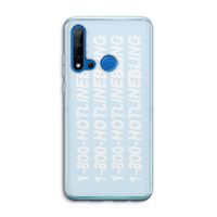 Hotline bling blue: Huawei P20 Lite (2019) Transparant Hoesje