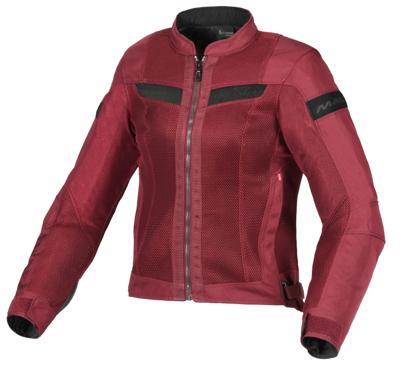 MACNA Velotura Lady, Doorwaai motorjas dames, Donkerrood