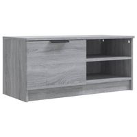 The Living Store TV-meubel Sonoma eiken grijs - 80 x 35 x 36.5 cm - praktisch meubel met opbergruimte - thumbnail