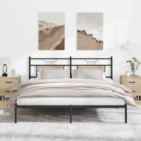 Bedframe zonder matras hout sonoma eikenkleurig 183x203 cm