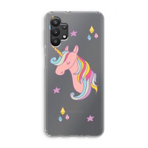 Roze eenhoorn: Samsung Galaxy A32 5G Transparant Hoesje