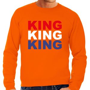 King sweater oranje voor heren - Koningsdag truien 2XL  -