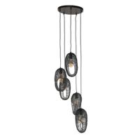 Giga Meubel - Hanglamp 5-Lichts Getrapt - Zwart Metaal - 45x45x180cm