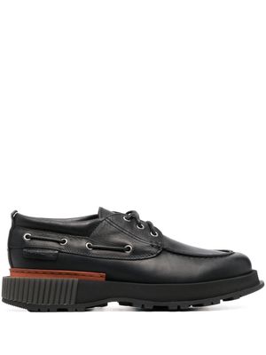 Buttero chaussures bateau bicolores à semelle épaisse - Noir