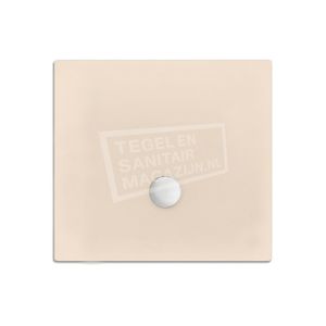 Xenz Flat zelfdragende douchebak 90x90x3.5 cm acryl creme mat