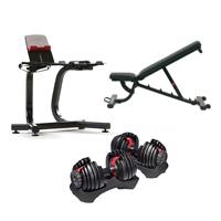Bowflex 552i S selecttech haltersysteem 23,8 kg + standaard + bench Bowflex 552i S selecttech haltersysteem 23,8 kg + standaard + bench