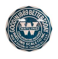 Watling Coinop Logo Emaille Bord - Ø40cm
