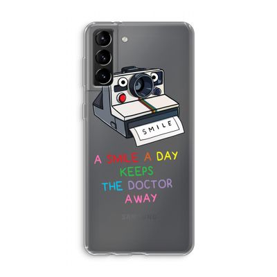Smile: Samsung Galaxy S21 Plus Transparant Hoesje